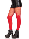 Opaque Flame Fishnet Tights