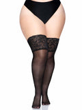 color_black | Leg Avenue Clara Plus Thigh High Stockings