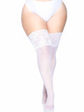 color_white | Leg Avenue Clara Plus Thigh High Stockings