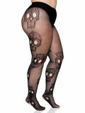 Leg Avenue Plus Sugar Skull Net Tights