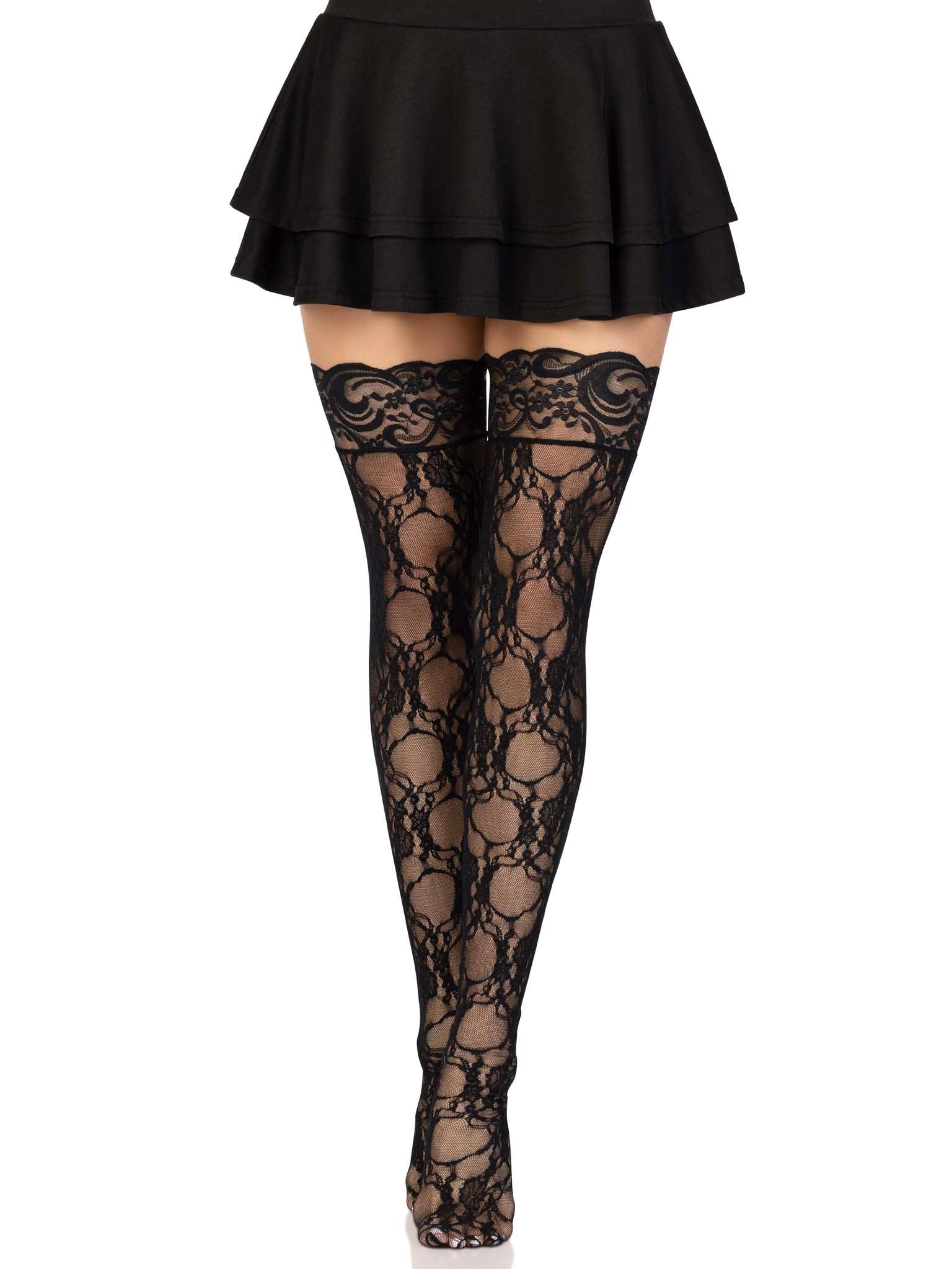 Leg Avenue Bree Floral Lace Thigh Highs