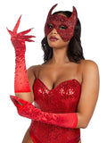 color_red | Leg Avenue Rhinestone Devil Claw Gloves