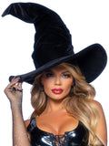 Velvet Ruched Witch Hat