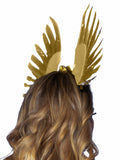 Floral and Feather Golden Goddess Headband