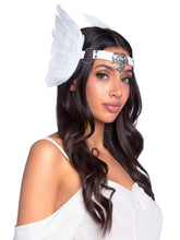 Metal Filigree Medallion Feather Headband