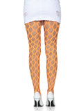 color_neon orange | Leg Avenue Ivy Pothole Net Tights