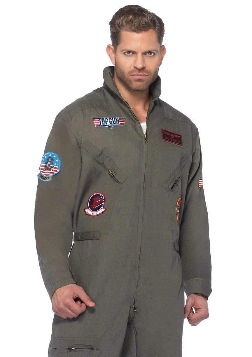 Leg Avenue Men's Plus Top Gun Costume Flight Suit