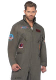 Leg Avenue Men's Plus Top Gun Costume Flight Suit