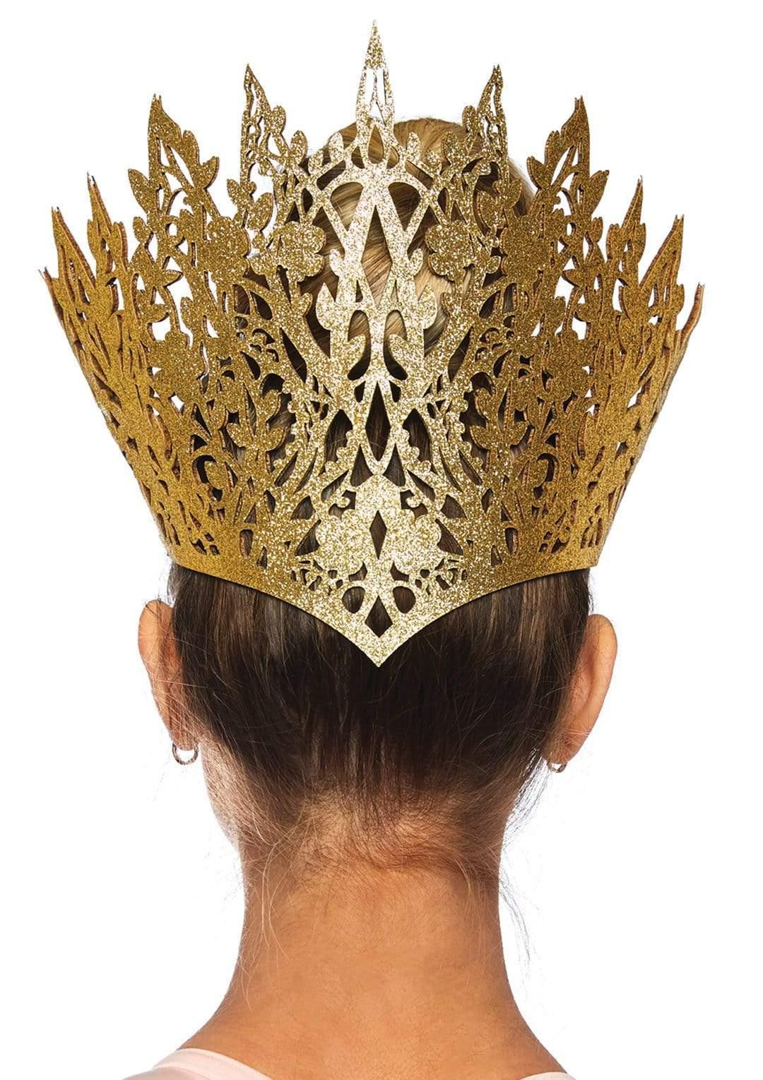 color_gold | Leg Avenue Glitter Die Cut Royal Crown With Jewel Accent