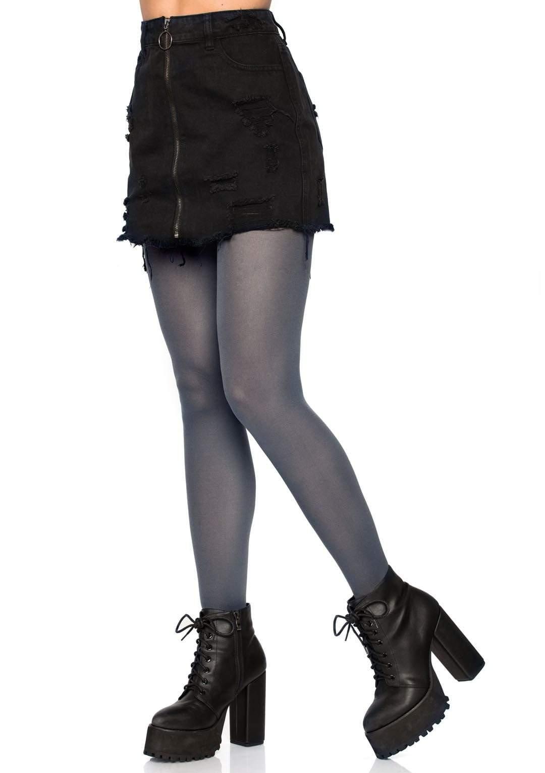 color_grey | Leg Avenue Ari Nylon Women's Tights