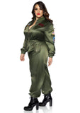Leg Avenue Plus Top Gun Costume Parachute Flight Suit