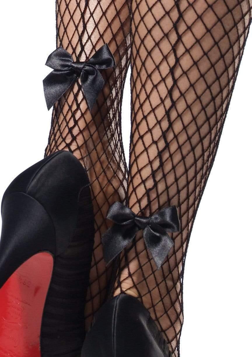 Leg Avenue Stay Up Bow Backseam Thigh Highs