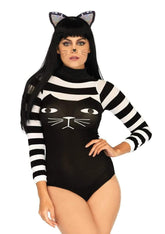 Leg Avenue Striped Cat Bodysuit