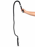 Faux Leather 54" Braided Whip With Rhinestone Look Handle
