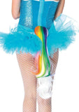 Wavy Rainbow Unicorn Wig & Tail Costume Kit