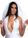 Lace Trimmed Bridal Veil Costume Head Piece