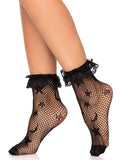 Galaxy Fishnet Lace Ruffle Anklet Socks