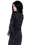 High Slit Floor Length Bodycon Gothic Dress