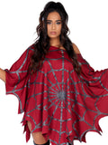 Gothic Glitter Spider Web Costume Poncho