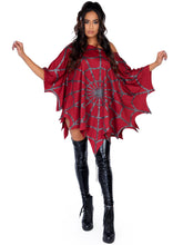 Gothic Glitter Spider Web Costume Poncho