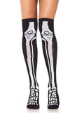 Acrylic Skeleton Over the Knee Socks