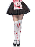 Bloody Zombie Thigh High Stockings