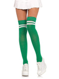 Ribbed Athletic Thigh High Socks