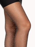Spandex Sheer Multi Size Rhinestone Pantyhose