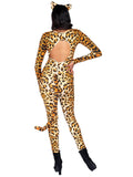 Leopard Print Cougar Catsuit Costume Set