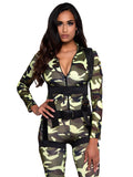 Pretty Paratrooper Camo Jumpsuit Costume