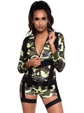 Goin Commando Spandex Camo Romper Costume