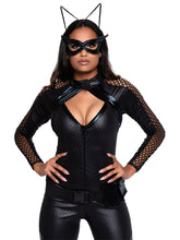Wicked Kitty Zip Up Catsuit With Utility Belt