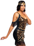 Speakeasy Sweetie Gold Dress Costume Set