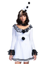 Pierrot Clown Circus Mini Dress Costume