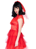 Beetle Bride Goth Lace Dress With Lace Veil
