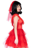 Beetle Bride Goth Lace Dress With Lace Veil