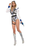 Galaxy Girl Lamé Bodysuit Costume Set