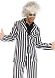 Mens Beetle Boss Striped Suit Costume Set