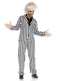 Mens Beetle Boss Striped Suit Costume Set