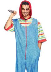 Men's Creepy Killer Horror Costume Jumpsuit