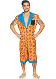 Mens Bedrock Bro Cartoon Costume Jumpsuit