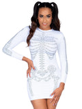 Rhinestone Skeleton Mini Dress