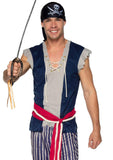 Mens Plank Walking Pirate Costume Set