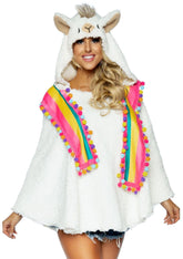 Llama Poncho Costume With Llama Face Hood
