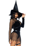 Crafty Witch Sexy Costume With Hat