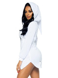 Ghost Hoodie Fleece Dress