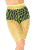 High Waist Industrial Net Biker Shorts