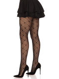 color_black | Leg Avenue Valentina Heart Net Tights