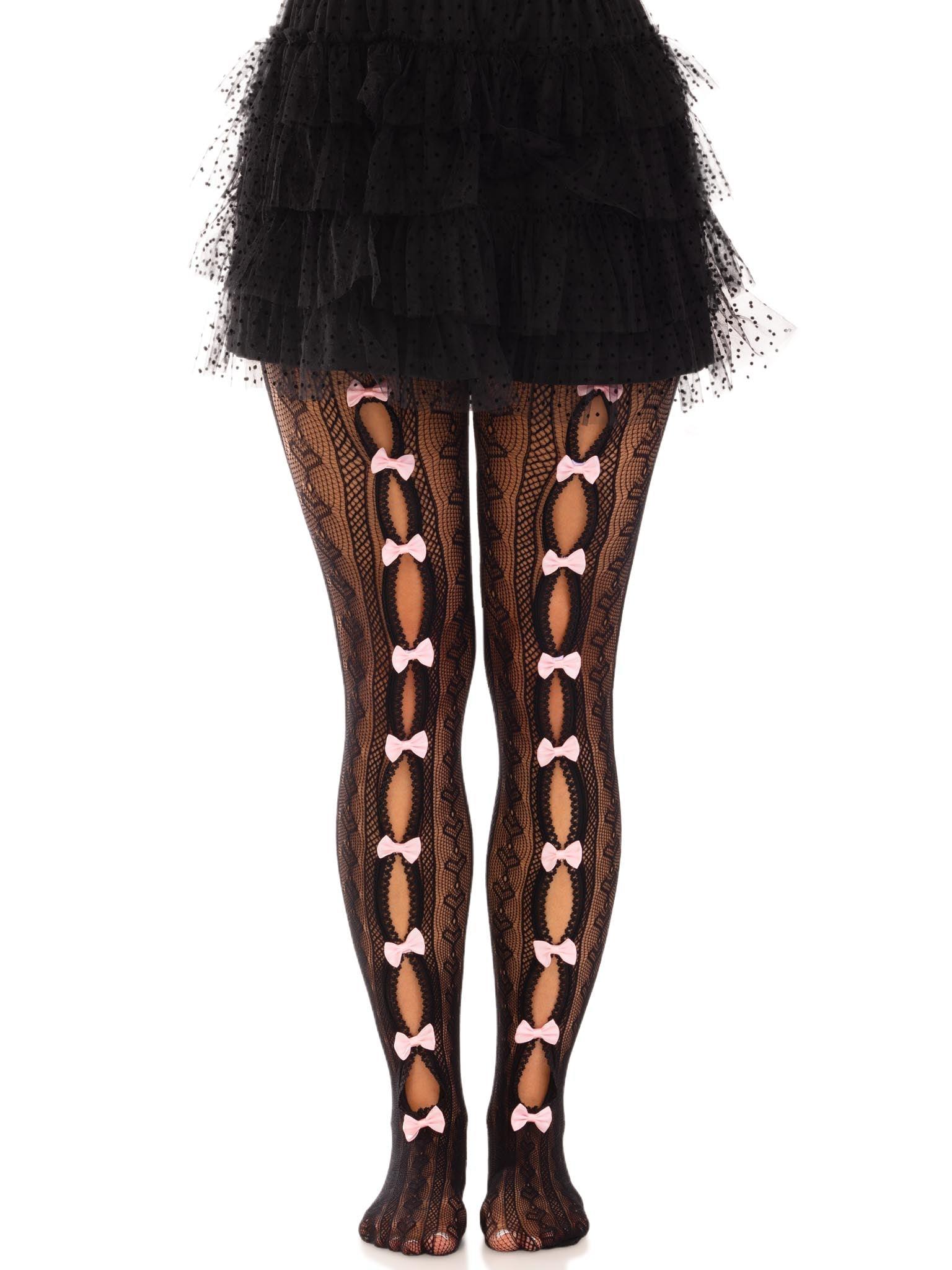 color_black | Leg Avenue Sweetheart Striped Tights