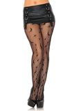 Celestial Moon and Stars Fishnet Tights
